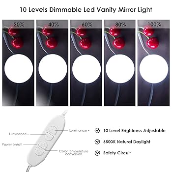 ヴァニティミラー LED ライトキット ハリウッド仕様 メイク 10球 Amazon.co.jp: ハリウッドスタイルLEDバニティミラーライト